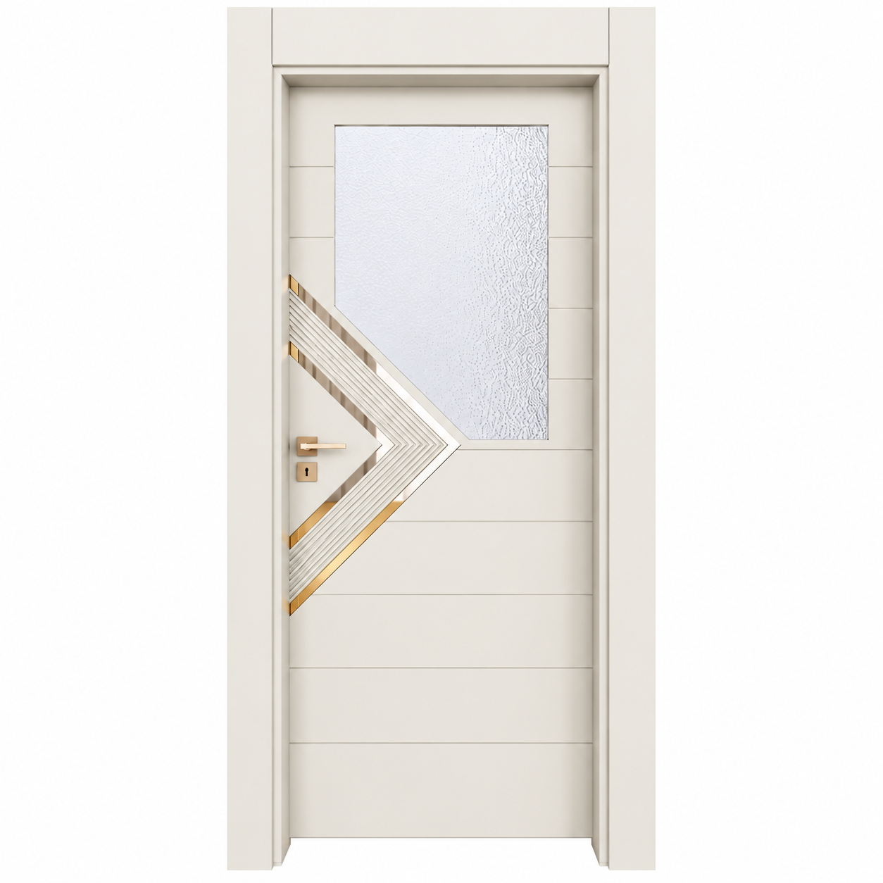 BY-6008V Porte intérieure Laqué  Vitrée